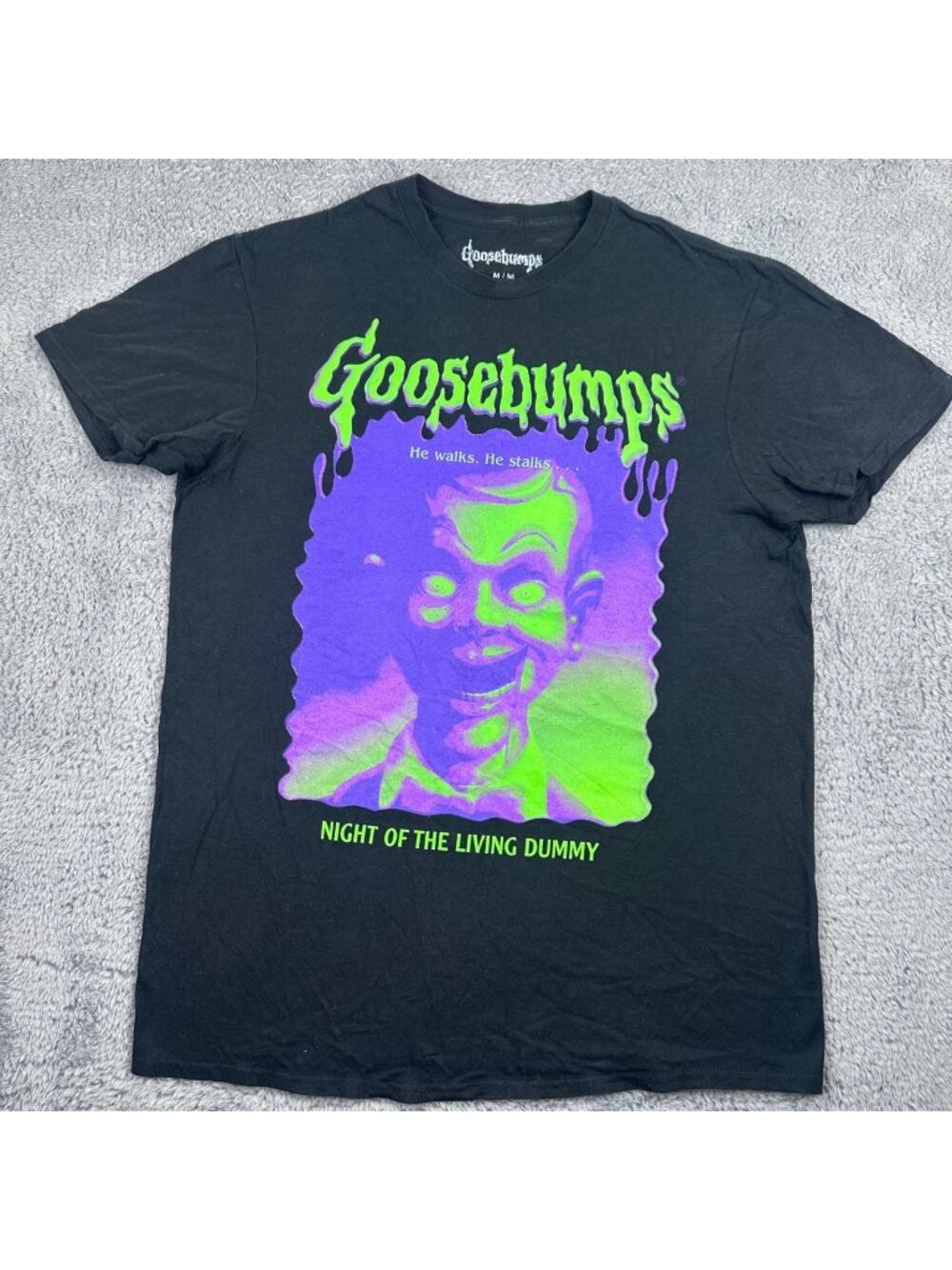 Goosebumps T-Shirt Mens Medium Black Night of the Living Dummy SlappyGraphic Tee